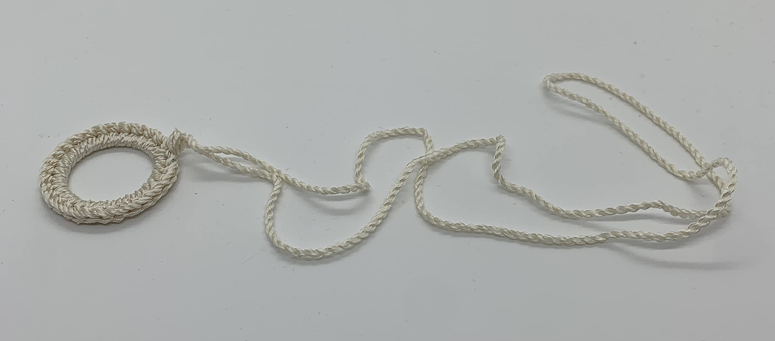 Two Cream Shade Pulls with 2 Higbee Buttons for attaching to Shade, (61-75H) #105 - Image 2