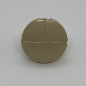 Plastic Tape Button for 1/2" hole, Tan, Sold in Packs of 10     #237