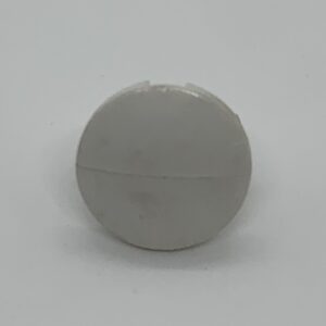 Plastic Tape Button for 1/2" hole, White, 1 Pair     #238