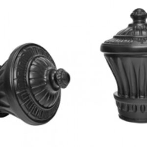 Kirsch Wood Trends 2" Charleston Finial, Color: Black, Sold Individually (46802059)