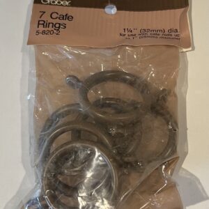 Graber 1 1/4" Cafe Rings, 7 per pack, Color:  Brown (5-820-2)