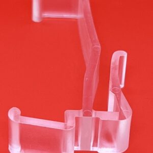 3" Valance Clip, Clear, Pack of 10   #281