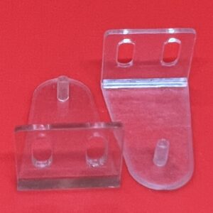 1" Plastic Hold Down Brackets, Clear, 1 Pair,  #285