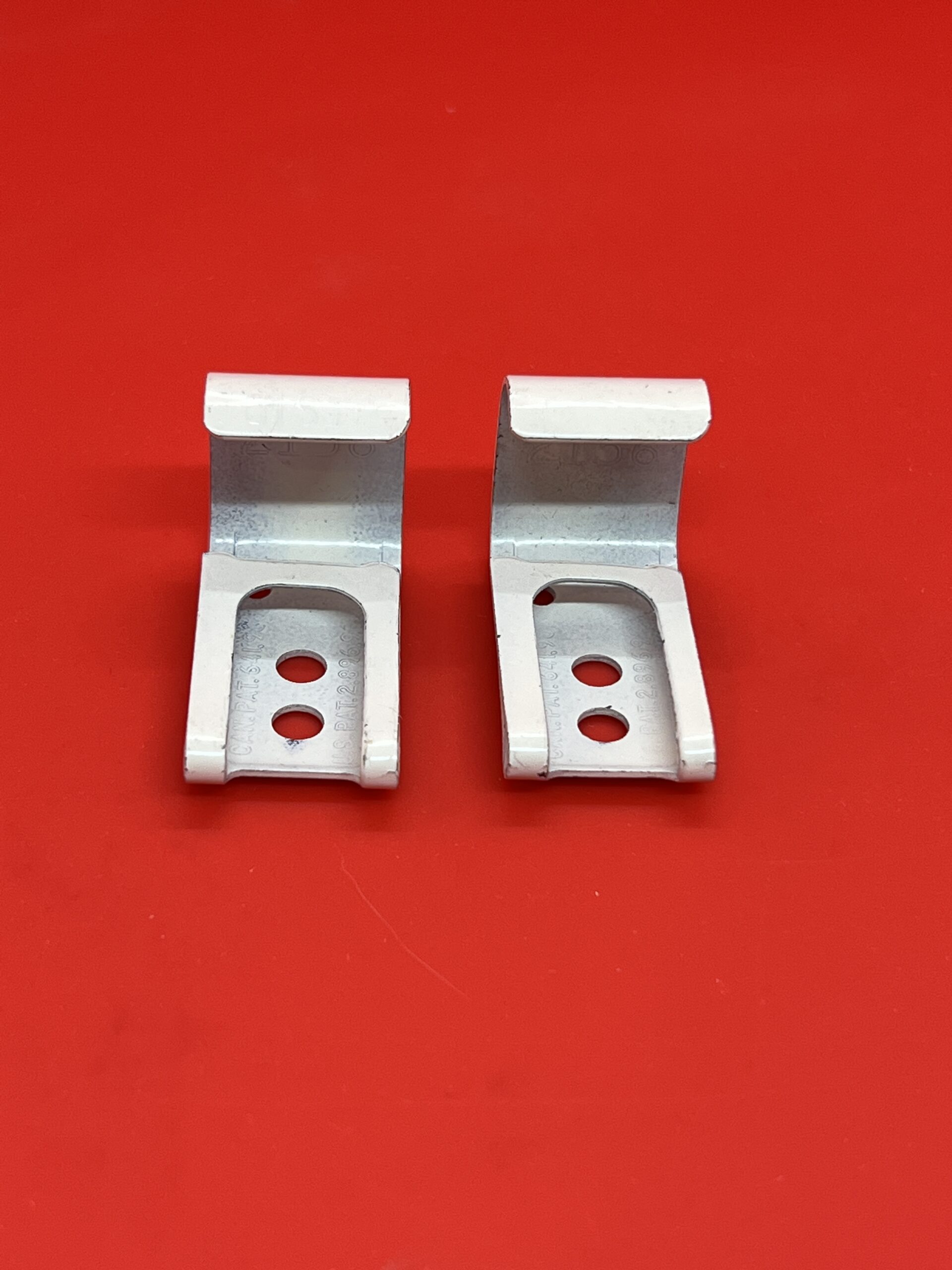 Graber Hold-Tite Stirrup Outside Mount - White, Regular Duty, 1 Pair, #9-324-1 (Bin 6)