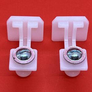 Graber Super-Duty Slimline End Cap - White, #9-386-1, 1 Pair (Bin 6)