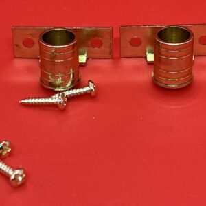 Graber Barrel Bracket Outside Mount Projection 3/8" - Brass (1 pr/env), #9-615-8 (Bin 3)