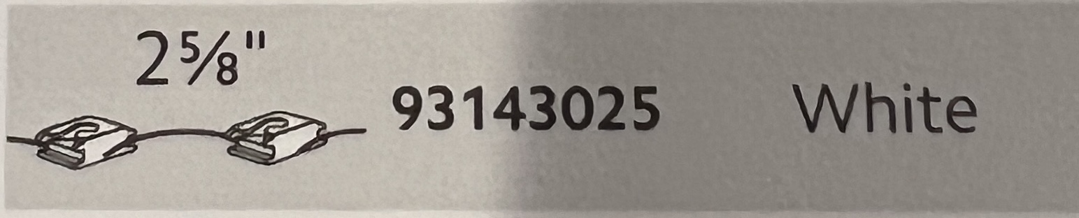 Kirsch Architrac Series 93001 60% Ripplefold Carriers, 2 5/8", #93143025, Pack of 50 (Bin 7) - Image 2