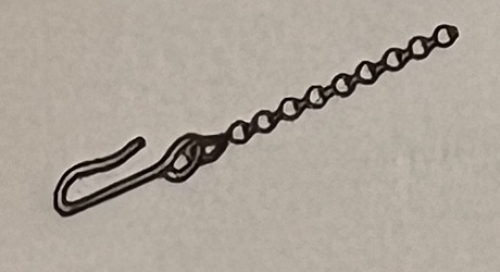 Kirsch Architrac Cubicle Drop Chain with Hook - 16" PC, Pack of 10, #9690061 (Bin 8)