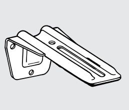 Kirsch Series 94001 Brackets, 5" Universal L Bracket Base, 1 Pair, #81005.025 (Bin 10)