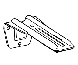 Kirsch Series 94001 Brackets, 6" Universal L Bracket Base, 1 Pair, #81006.025 (Bin 10)