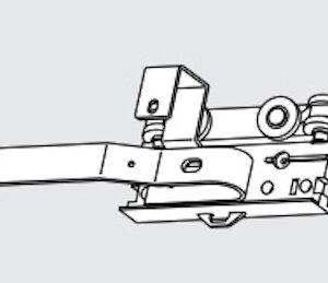 Kirsch Architrac® Series 94001 Right Wheeled Over the Top Master, Sold Individually, #84105-061 (Bin 10)