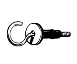 Graber Hook & Anchor Projection 7/8" - Brass, 1 Pair, #8-210-8