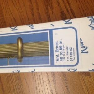 Kirsch Chateau 1" Decorative Traverse Rod #51135, Antique Brass, 48-86 Inch, Sold Individually