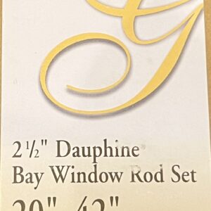 Graber 2 1/2" Dauphine Bay Window Rod Set, #4-711-1, Sold Individually