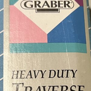 Graber Heavy-Duty Traverse Rod, Extends 38"-66", Projection:  2- 1/2" & 4 1/4", Center Draw, #0-400-1, Sold Individually