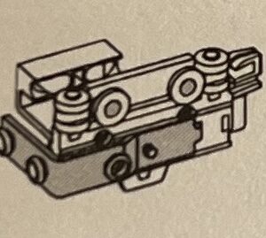 Kirsch Estate 1 3/8" & 2" Decorative Traverse Rod Right Wheeled Butt Master Carrier, Sold Individually, #84101.061 (Bin 1)