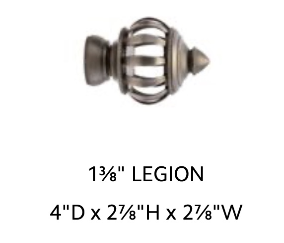 Kirsch Designer Metals 1 3/8 inch Legion Finials, 1 Pair, #1832066, Color: Brushed Bronze - Image 2
