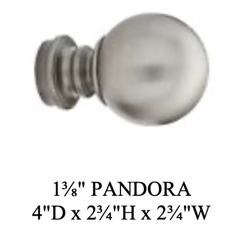 Kirsch Designer Metals 1 3/8 inch Pandora Finials, 1 Pair, #1831709, Color: Oil Rubbed Bronze - Image 2