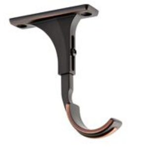 Kirsch Designer Metals 1 3/8" Decorative Ceiling Bypass Bracket, Sold Individually, #1832103, Color:  Oil Rubbed Bronze