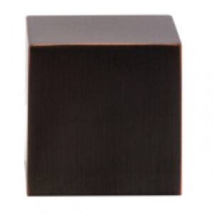 Kirsch Designer Metals 1 3/8 inch Square Endcap Finials, 1 Pair, #1832159, Color:  Oil Rubbed Bronze