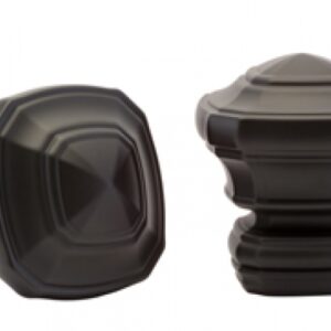 Kirsch Designer Metals 1 3/8 inch Anubis Finials, 1 Pair, #1831940, Color:  Black