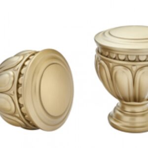 Kirsch Designer Metals 1 3/8 inch Artemis Finials, 1 Pair, #1831926, Color:  Brushed Bronze