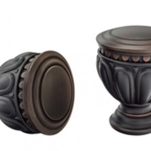 Kirsch Designer Metals 1 3/8 inch Artemis Finials, 1 Pair, #1831927, Color:  Oil Rubbed Bronze