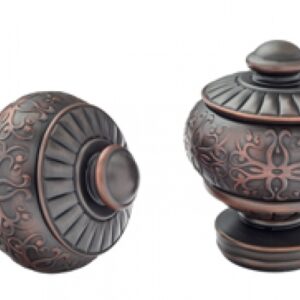 Kirsch Designer Metals 1 3/8 inch Cheyenne Finials, 1 Pair, #1831868, Color:  Oil Rubbed Bronze