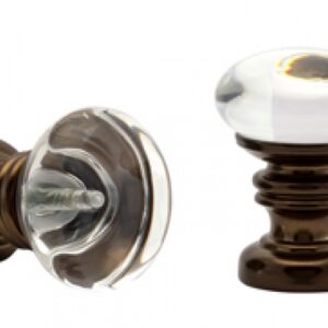 Kirsch Designer Metals 1 3/8 inch Europa Finials, 1 Pair, #1831959, Color:  Caramel