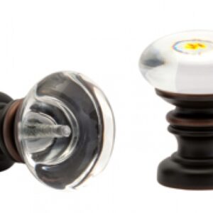 Kirsch Designer Metals 1 3/8 inch Europa Finials, 1 Pair, #1831961, Color:  Oil Rubbed Bronze