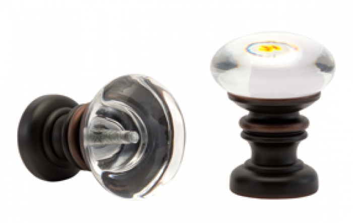 Kirsch Designer Metals 1 3/8 inch Europa Finials, 1 Pair, #1831961, Color: Oil Rubbed Bronze