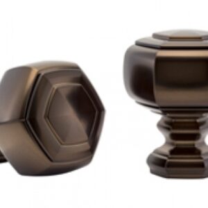 Kirsch Designer Metals 1 3/8 inch Grotto Finials, 1 Pair, #1831832, Color:  Caramel