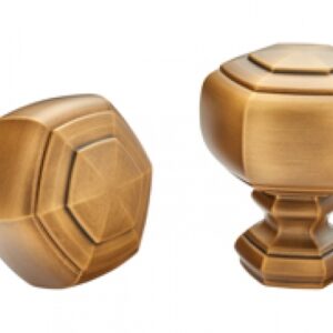 Kirsch Designer Metals 1 3/8 inch Grotto Finials, 1 Pair, #1831816, Color:  Gilded Bronze