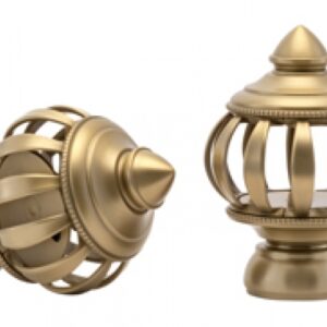 Kirsch Designer Metals 1 3/8 inch Legion Finials, 1 Pair, #1832066, Color:  Brushed Bronze