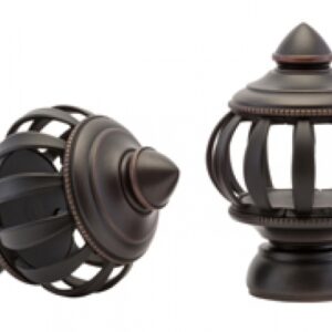 Kirsch Designer Metals 1 3/8 inch Legion Finials, 1 Pair, #1832067, Color:  Oil Rubbed Bronze