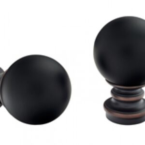 Kirsch Designer Metals 1 3/8 inch Pandora Finials, 1 Pair, #1831709, Color:  Oil Rubbed Bronze
