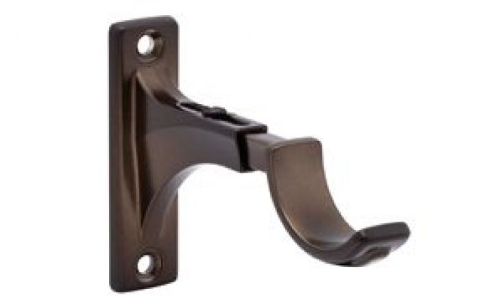 Kirsch Designer Metals 1 3/8" Decorative Bypass Bracket, Sold Individually, #1832093, Color: Caramel