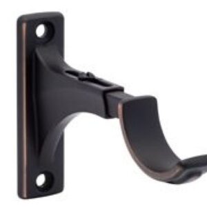 Kirsch Designer Metals 1 3/8" Decorative Bypass Bracket, Sold Individually, #1832095, Color:  Oil Rubbed Bronze