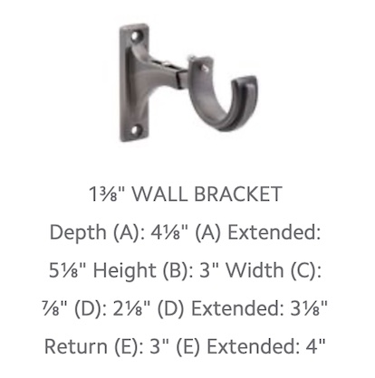 Kirsch Designer Metals 1 3/8" Decorative Bracket, Sold Individually, #1832079, Color: Oil Rubbed Bronze - Image 2