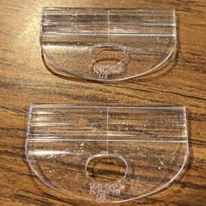 Kirsch Clear Plastic Handles, 1 Pair (#391)