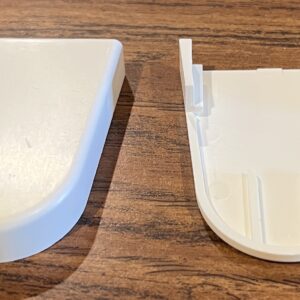 White Bracket Cover for 1" Roller Brackets, 1 Pair (#437)