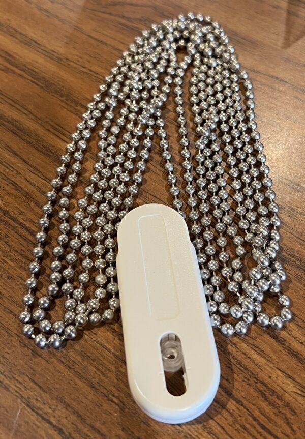 60" Stainless Steel Shade Chain Loop with Hold Down, Sold Individually (#446)