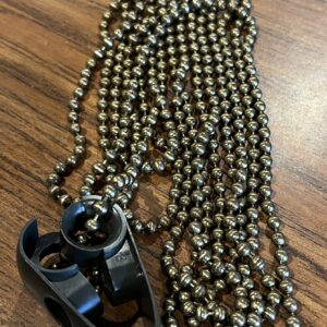 60" Brass Shade Chain Loop with Hold Down, Sold Individually (#447)