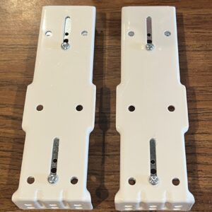 Kirsch Double Drop In Brackets, 1 Pair, 6 1/2-7 1/2", White, #3306.025 (#559)