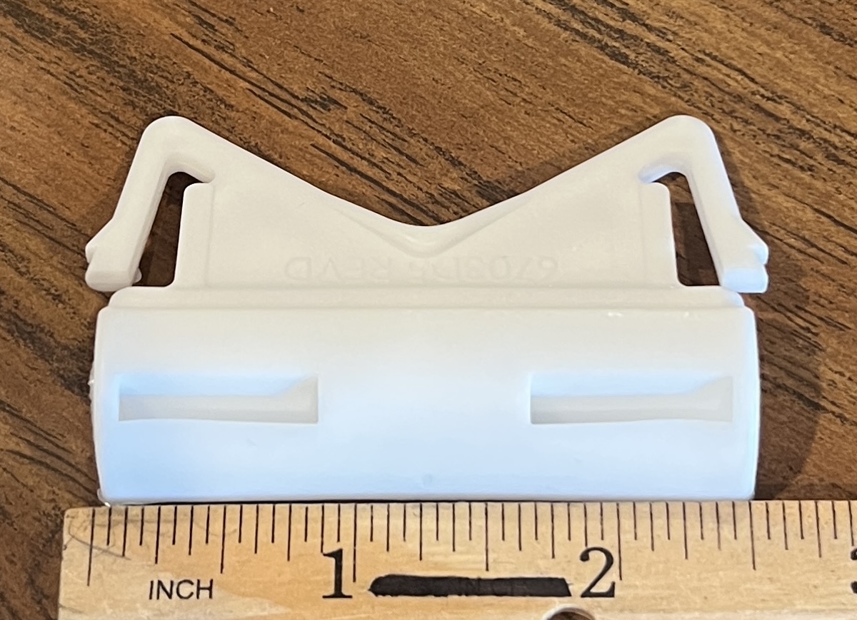 Kirsch Universal End Cap for 2 1/2” Continental Rod, White, 1 Pair, #6703RD5025 - Image 2