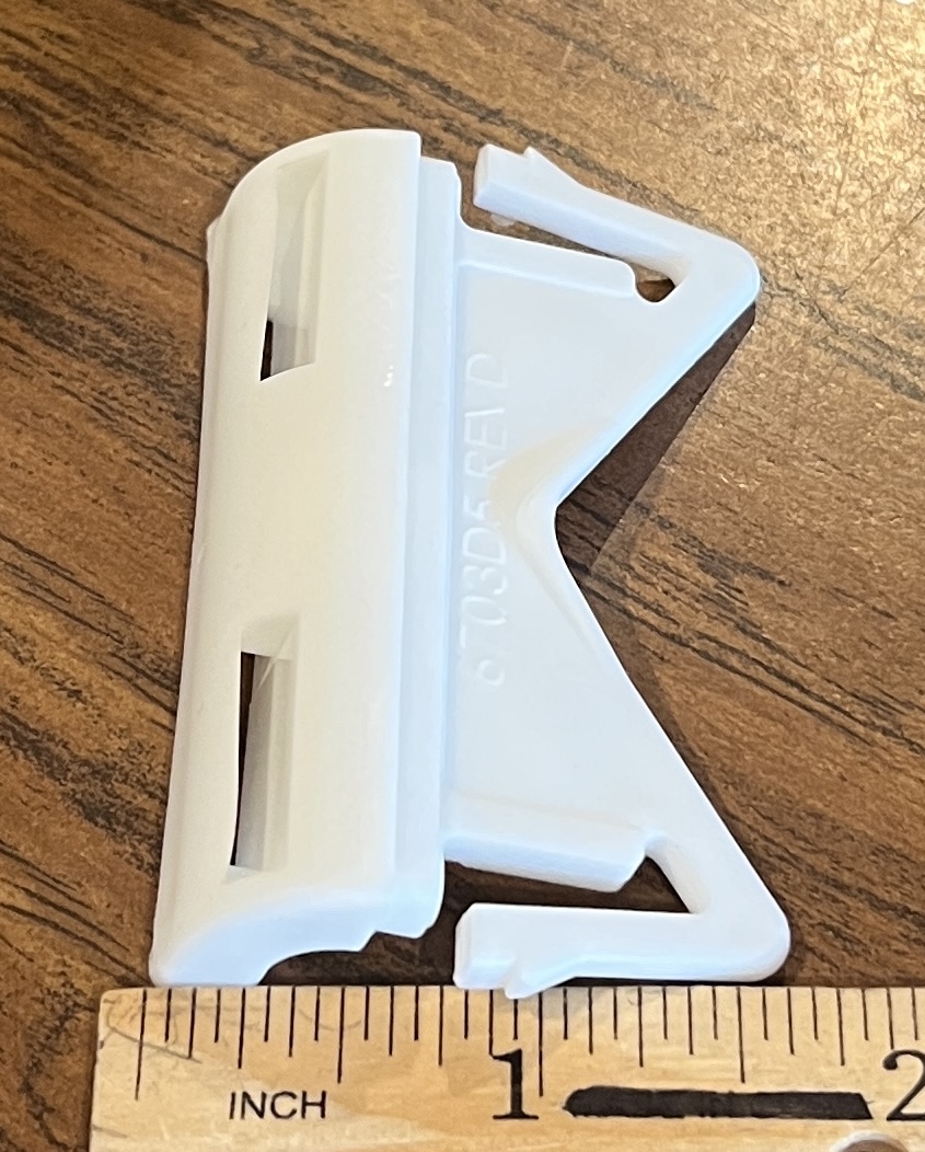 Kirsch Universal End Cap for 2 1/2” Continental Rod, White, 1 Pair, #6703RD5025 - Image 3
