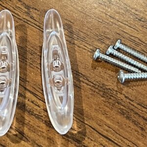 Clear Plastic Cord Tie Off, 1 Pair (#605)