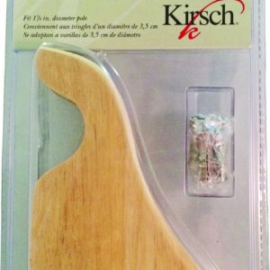 Kirsch/Levolor Unfinished 1-3/8in Unfinished Wood Curtain Rod Bracket, 3 1/2" Return, Sold Individually #5611E-091