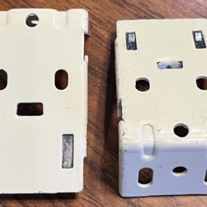 Used Off White Metal Bracket, 1 Pair (#635)