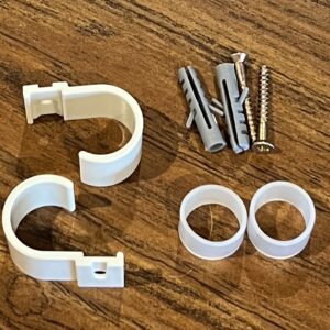 Somfy 12 Volt Battery Wand Mounting Clips, 1 Pair (#660)